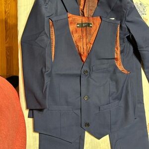 Navy Kids Blazer Set (Blazer, Vest, and Pants)